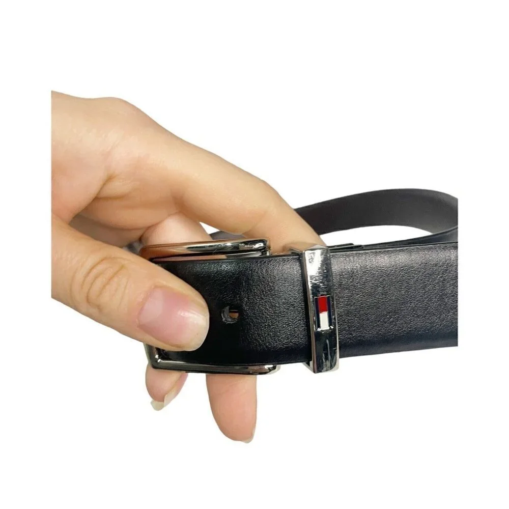 Tommy Hilfiger Reversible Belt Kids S Black Brown Faux Leather‎ Dress Casual